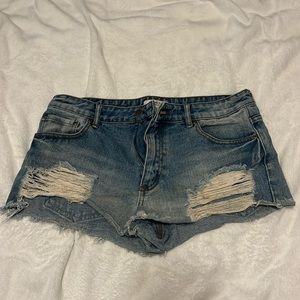 Forever 21 Concert Shorts Distressed Mid Rise fit